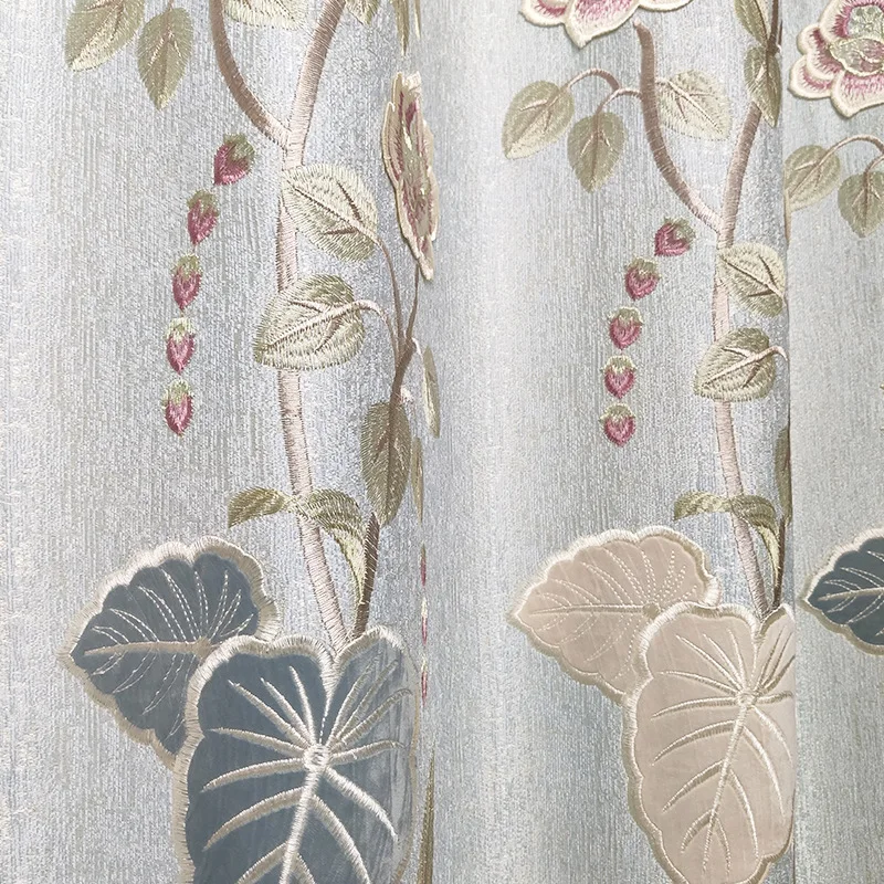 Современные китайские шторы с вышивкой для гостиной столовой спальни.|Занавески|