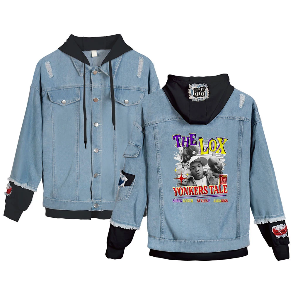 

2021 New Denim jacket The Lox 2D Print Casual Jacket Men Women Clothes
