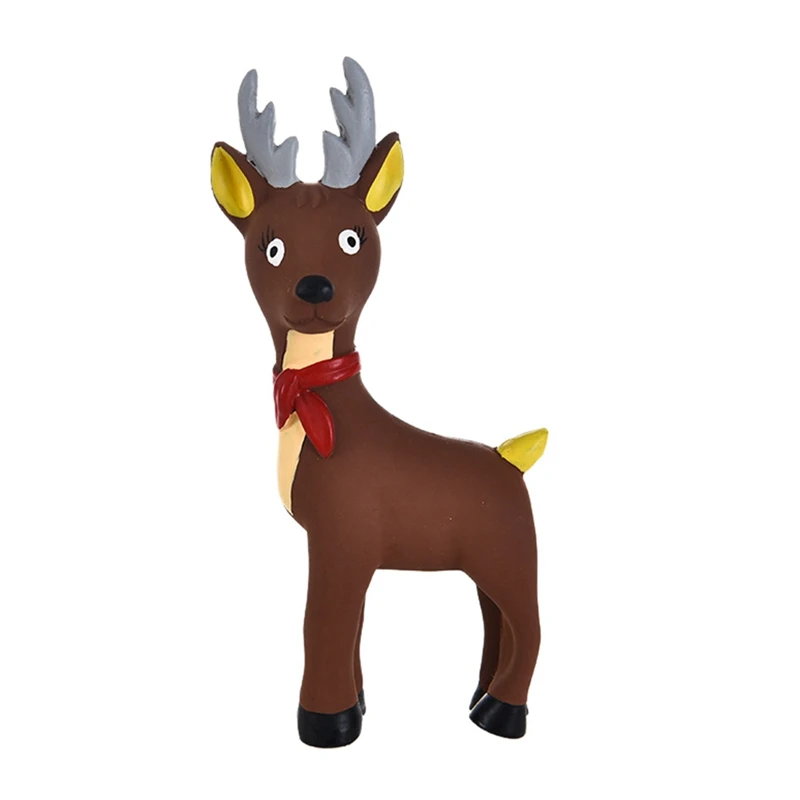 Латексная кукла в форме оленя для домашних животных Интерактивная скрипучая