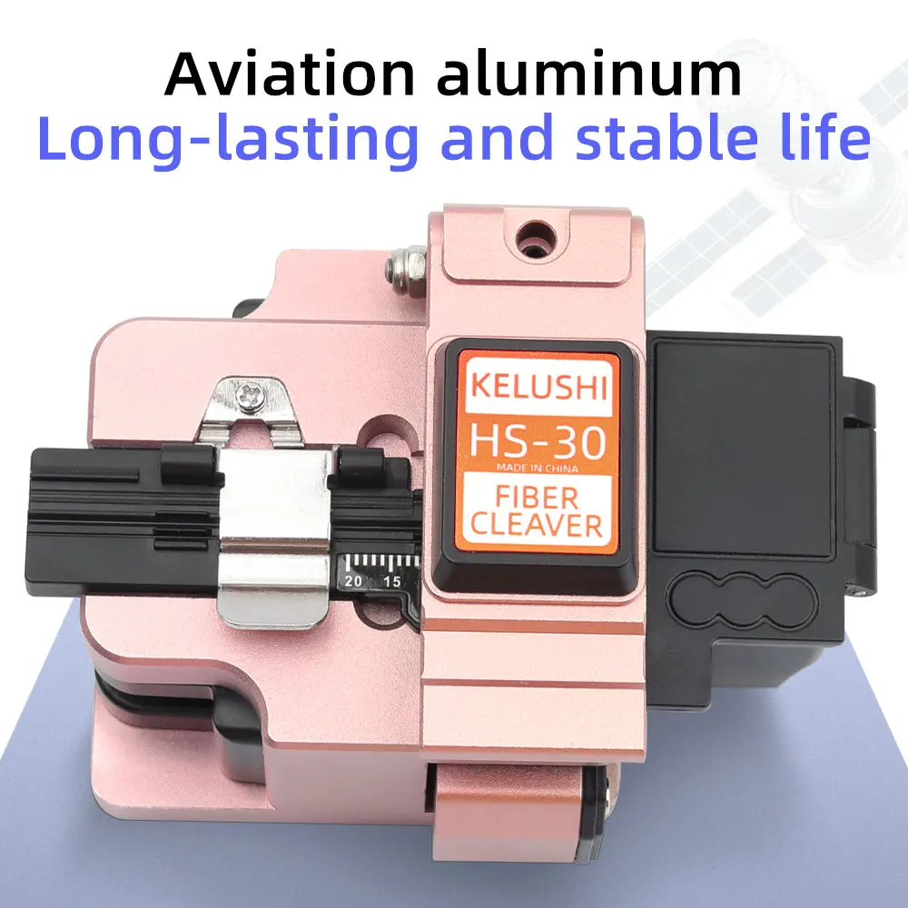 HS-30 fiber cleaver knife high quality tungsten steel blade 24-side automatic return knife with detachable waste fiber box