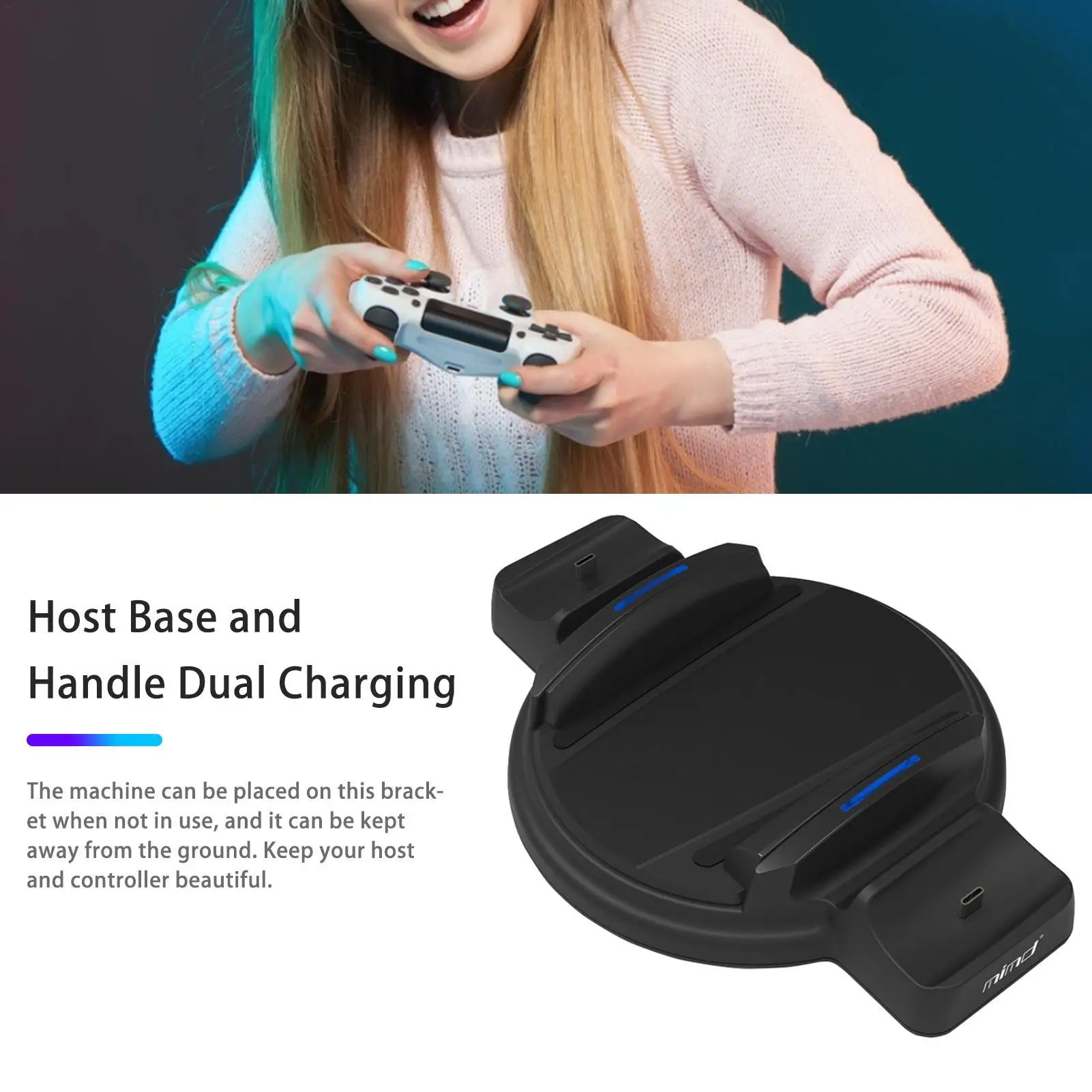 

Game Console Holder Handle Charger Bracket for P5