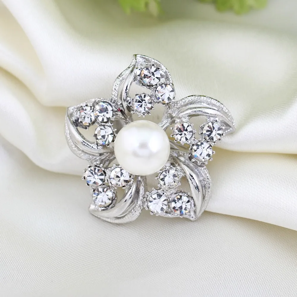 Очаровательная пустотелая Цветочная Брошь со стразами броши для груди булавка