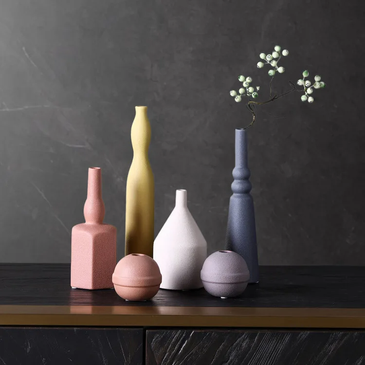 Цветная Керамическая ваза Минималистичная керамическая модель Цветочная