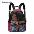 Модный Африканский рюкзак Nopersonality для женщин, повседневная Дорожная сумка на ремне с узором из искусственной кожи для девочек-подростков