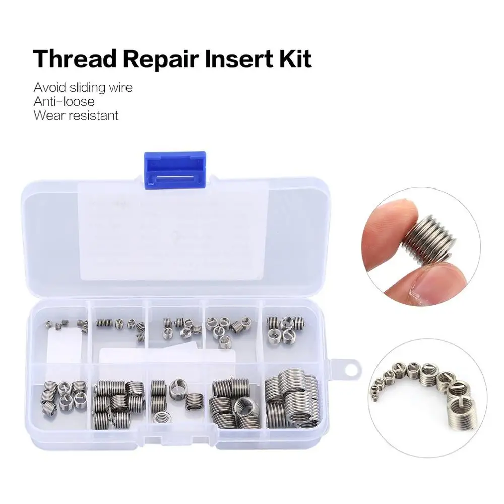 Набор резьбовых вставок 60 шт./компл. набор из нержавеющей стали 304 комплект для