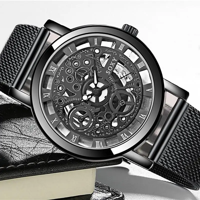

SOXY наручные часы мужские сетчатый ремень женские кварцевые часы унисекс модные дизайнерские полые часы Relogio Feminino Montre Femme
