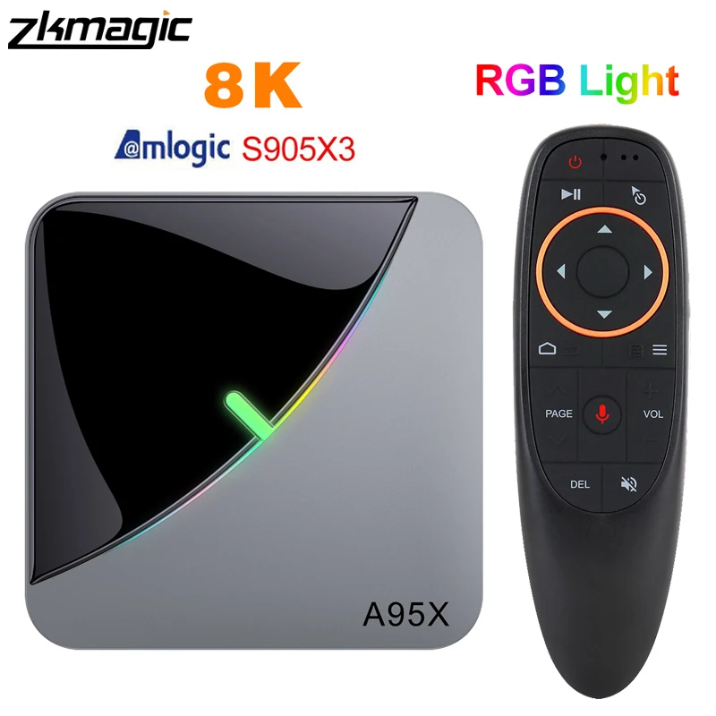 ТВ-приставка RGB светильник A95XF3 Air Android 9 0 4 Гб 64 Amlogic S905X3 8K HD 2 4/5G Wifi медиасервер TV Box |