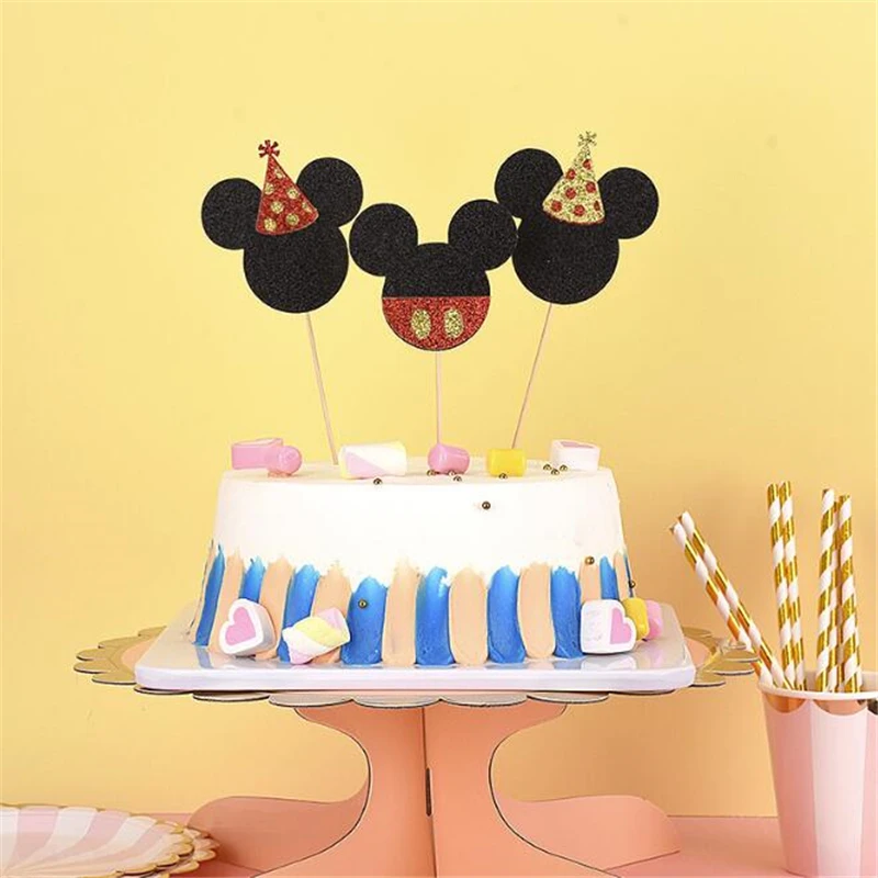 Топпер для торта Disney Микки и Минни Маус десерт вечеринки в честь Дня Рождения