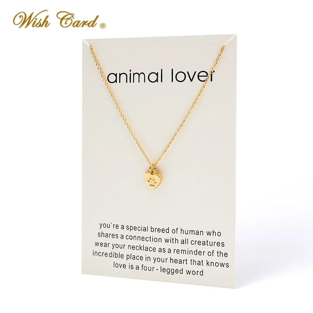 Женское минималистичное ожерелье Wish Card подвеска в виде сердца цепочка с цепочкой