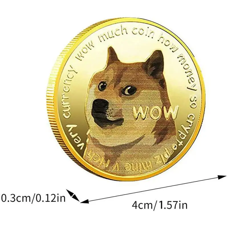 

2021 New Dogecoin Commemorative Coin Plated Doge Coin Limited Edition Collectible Coins Dogecoin Coins France Coin Drop Ship