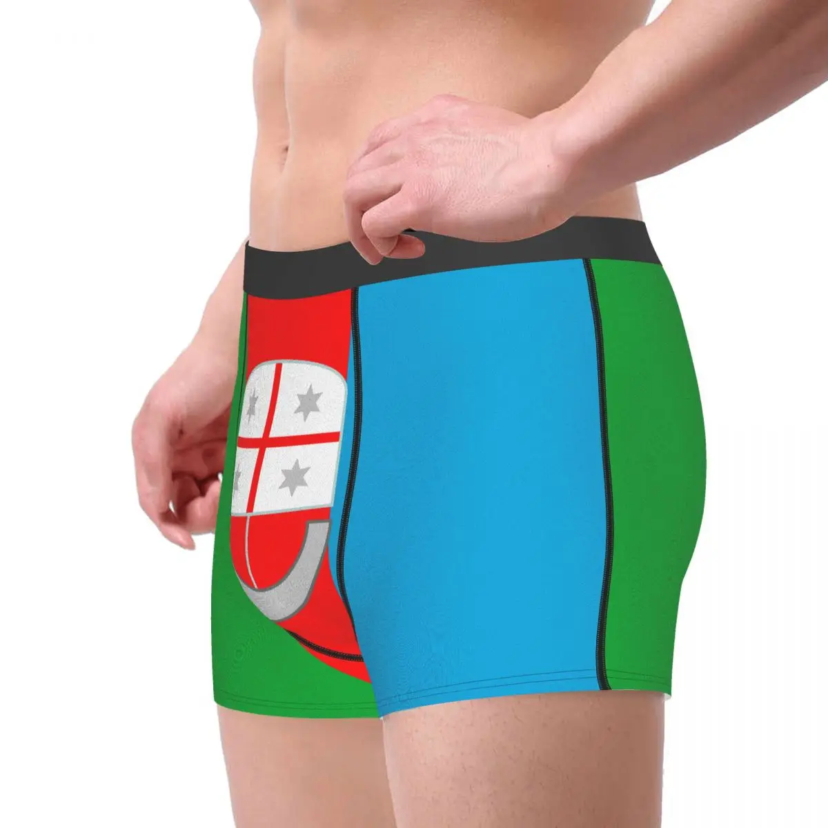 Flag Of Liguria Men's Boxer Briefs regions of Italy Humor Graphic Men's boxer leggings