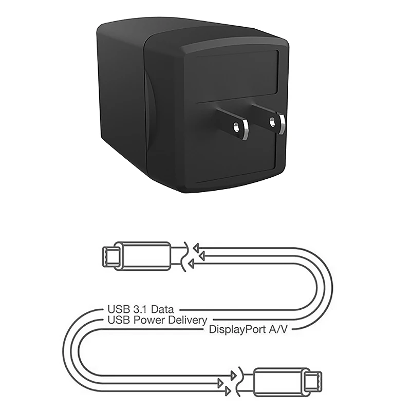 

for Switch AC Adapter 2 in 1 Charging Plug for Host Charging Switch TV Mode Android Phone Screen Projection(US Plug)