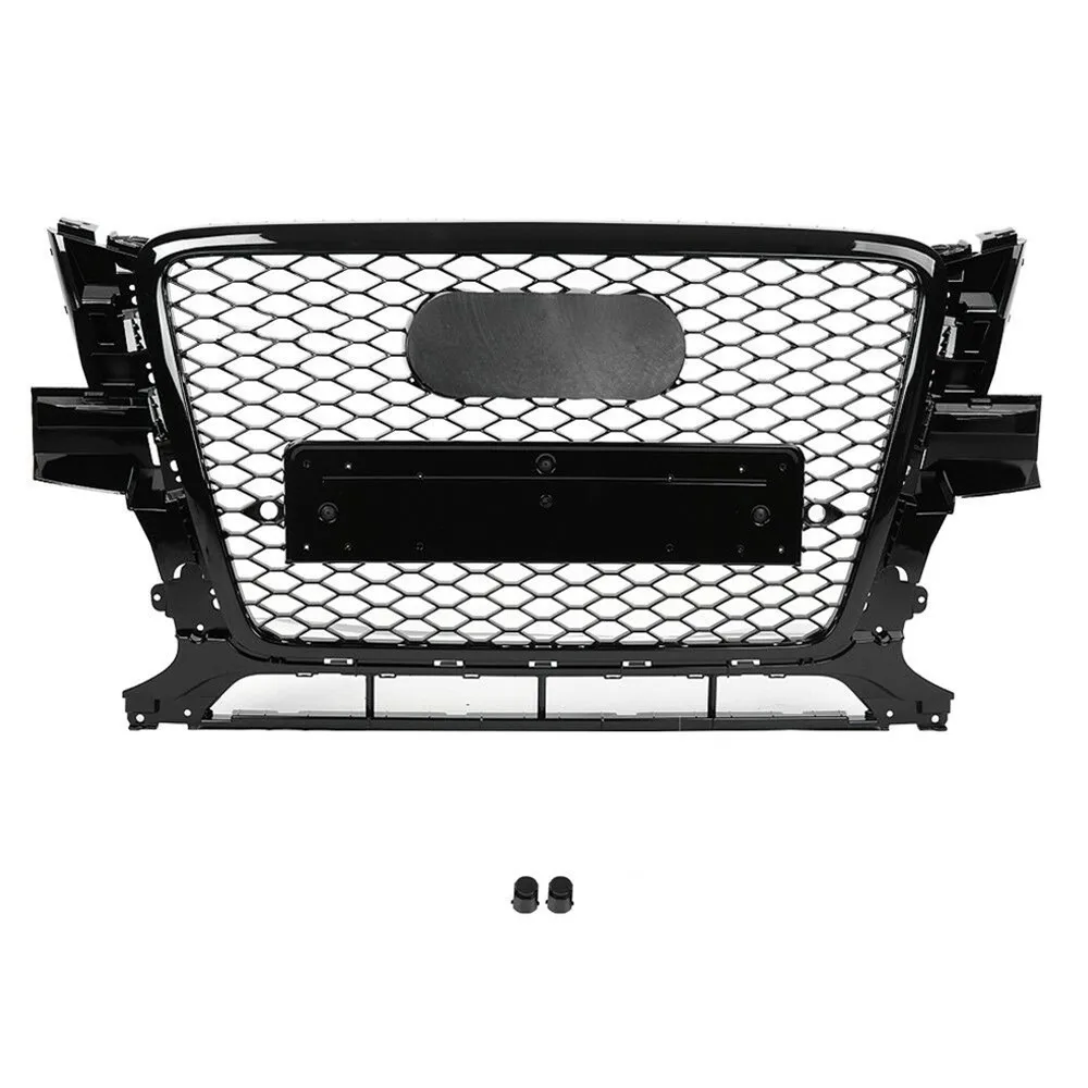 Вафельная Ткань Стиль решетка ABS для Q5 SQ5 RSQ5 2008-2012 сетки передний бампер гоночные решетки стайлинга автомобилей часть с европейскими держатель номерного знака