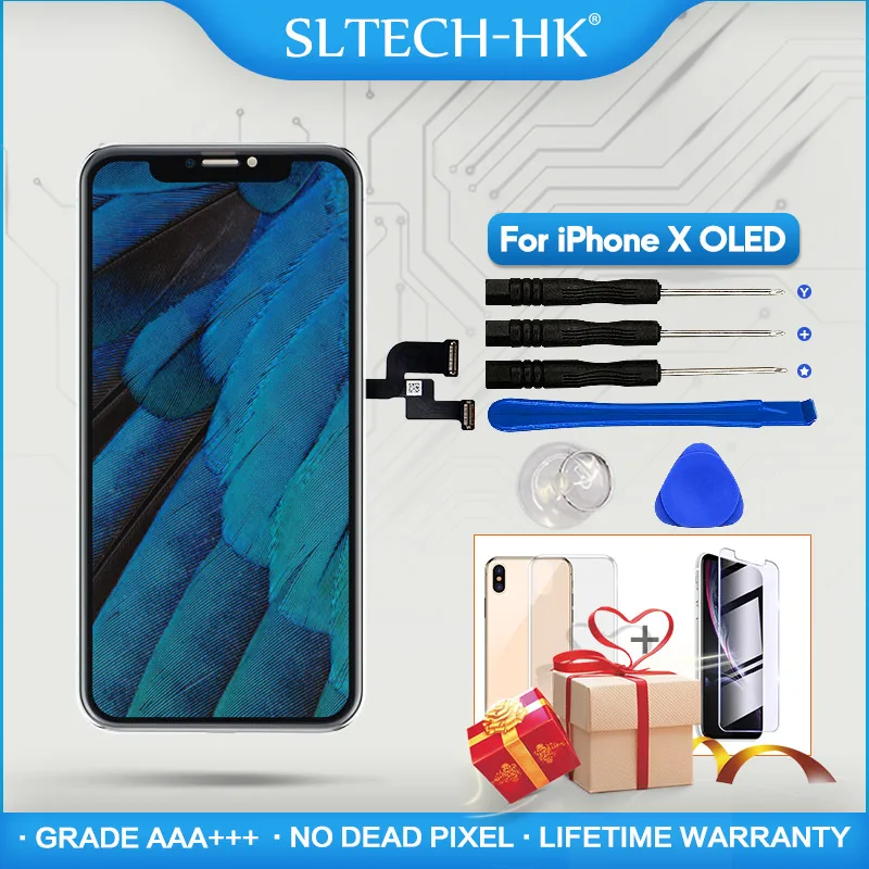 AAA+++ для iPhone X XR XS OLED экран XS MAX Замена OEM ЖК-дисплей с 3D сенсорной сборкой без битых пикселей абсолютно