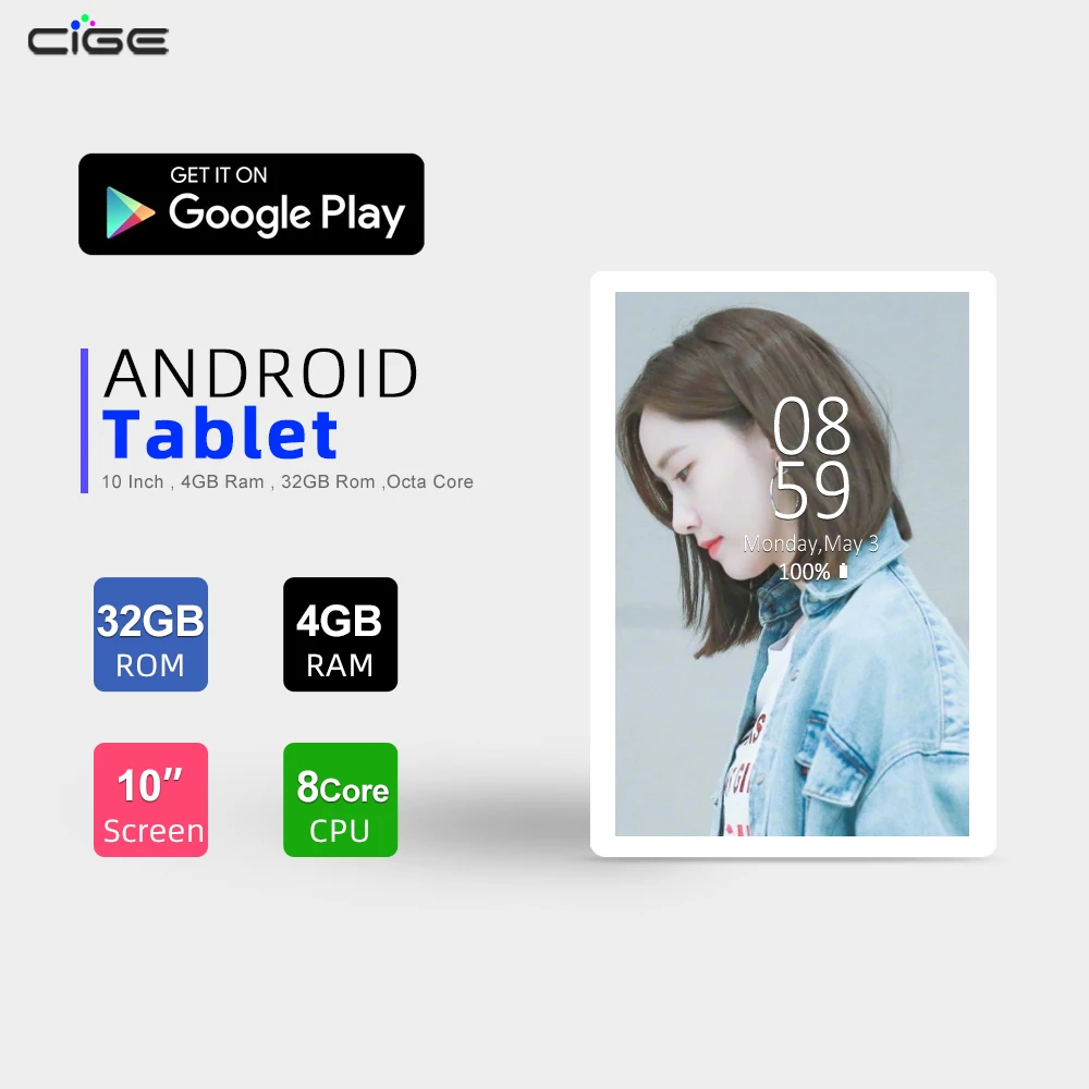 

New Model Tablets 10 Inch Tablet Android 9.0 4GB RAM 32GB ROM 4G LTE WiFi Bluetooth GPS 5000mAh Battery Type C Tablets PC