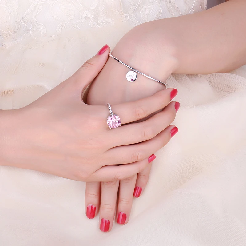 JewelryPalace, персонализированный алфавит, начальная буква А, 925 пробы, серебряный, висячий, шарм, манжета, браслет для женщин, новинка