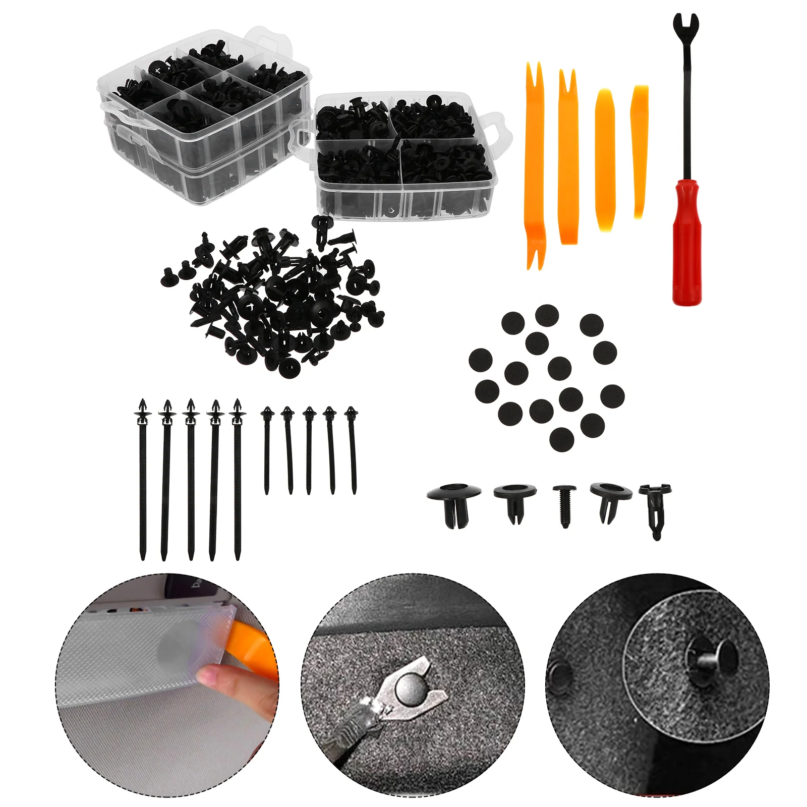 

655pcs/set Push Type Retainer Clips Bumper Fastener Clips Auto Body Retainers