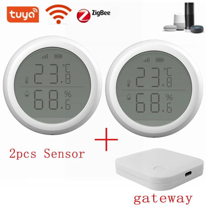 

Умные датчики температуры и влажности ZigBee, светодиодный экран, термометр, Amazon Alexa, Google Home, сигнал High/low, Tuya, умный дом