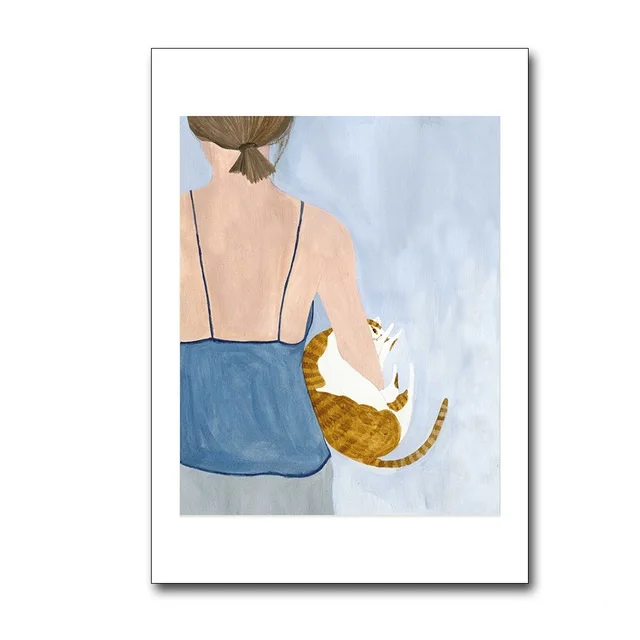 

Nordic Animal Poster Cat Canvas Painting And Print Wall Pictures For Home Living Room Kids Room Decorative Picture Art Decor