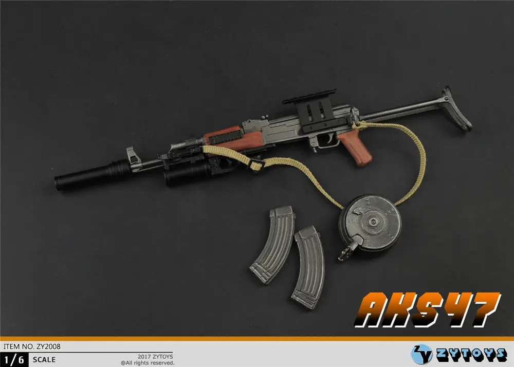 Экшн-фигурка ZYTOYS масштаб 1/6 модель оружия AK47 ZY2008 подходит для 12 дюймов | Игрушки и