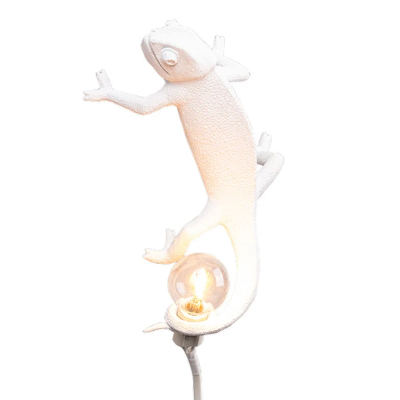 

Resin Lizard Night Light Nordic Living Room Bedroom for Modern Animal Chameleon Table Lamp Led Wall Lamp decor Luminarie