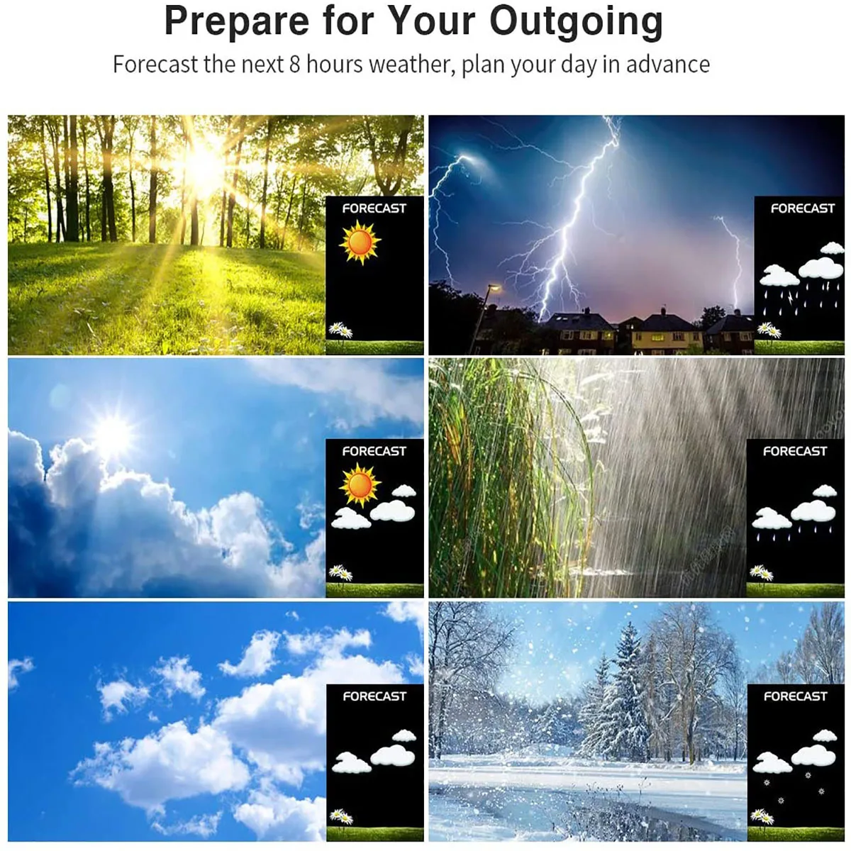 Метеостанция для использования в помещении и на улице 7 5 дюйма цветной цифровой