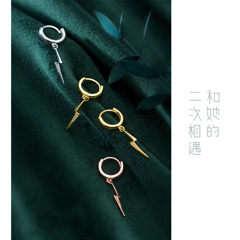 Женские серьги гвоздики WANTME длинные готические из 100% стерлингового серебра 925