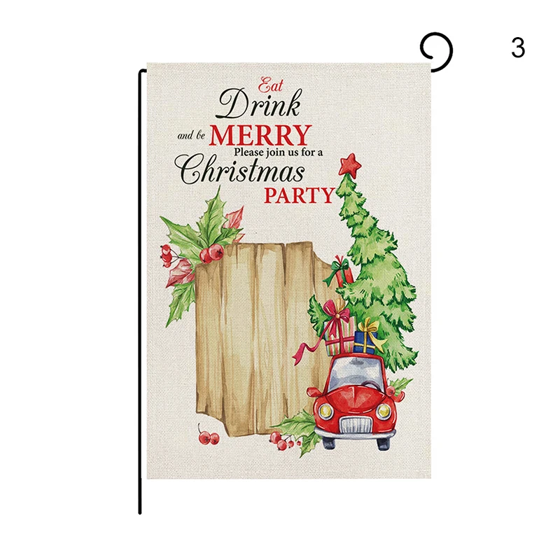 

Christmas Gnomes Garden Flag Linen Double Sided Printing Not Include Pole Merry Christmas Outdoor Garden Decorations DFDS889