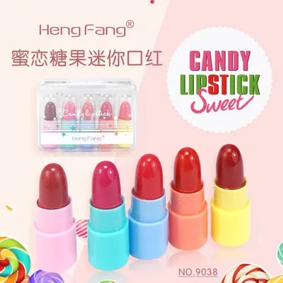 

5 setsof mini lipstick with honey love candy lip gloss moisturizing and smooth lipstick