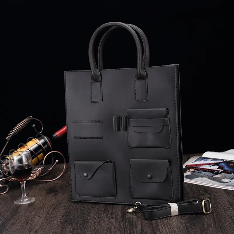 Винтажная сумка-кошелек мужская сумка на плечо черная сумка-мессенджер