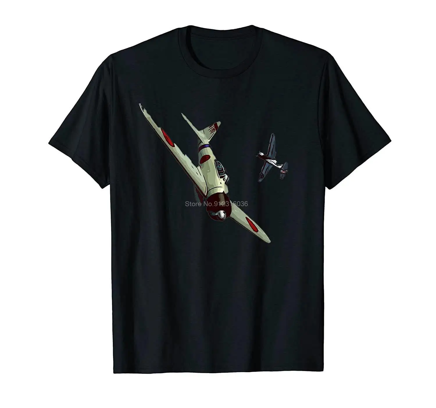 Japan's Fighter Plane Zero T-Shirt Men Cotton Tshirt Hip Hop Tees Tops Harajuku Streetwear