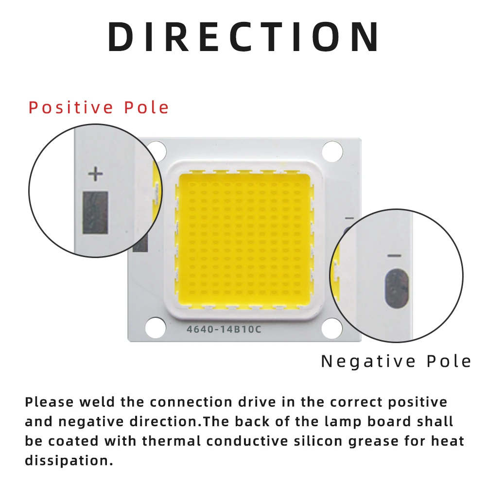 10pcs/Lot 20W 30W 50W 70W LED Chip DC30-36V Super Brightness SMD Chips 900mA 1500mA 2100mA COB Beads For Outdoor FloodLight - купить по