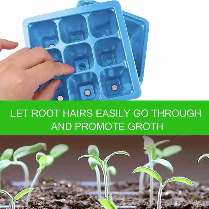 

9 Hole Plastic Nursery Pots Garden Plant Pot Plant Seedling Propagator Seeding Trays Tray Starter Pots Seed X0R0