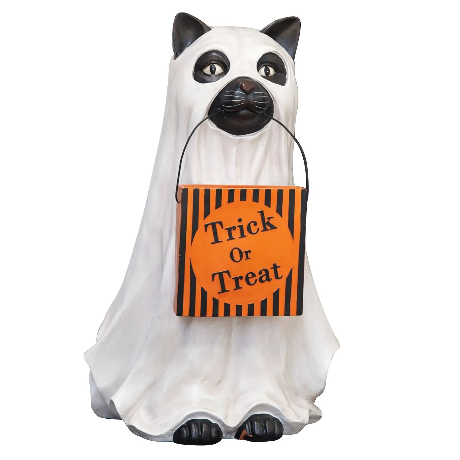 Призрак кошки конфеты держатель для миски чаша открытый призрак Хэллоуин ведро