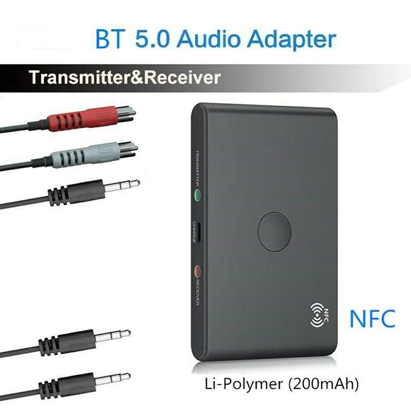 TX6 Bluetooth BT 5 0 аудио 3 мм приемо передатчик адаптер 2 в 1 Поддержка Громкая связь NFC