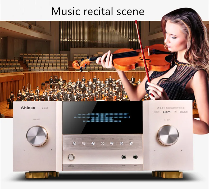 X-800 Домашний кинотеатр HDMI 4K усилитель HIFI Bluetooth 5,1 800 Вт 3D волоконный коаксиальный USB без потерь сценический KTV Караоке Dolby DTS декодирование