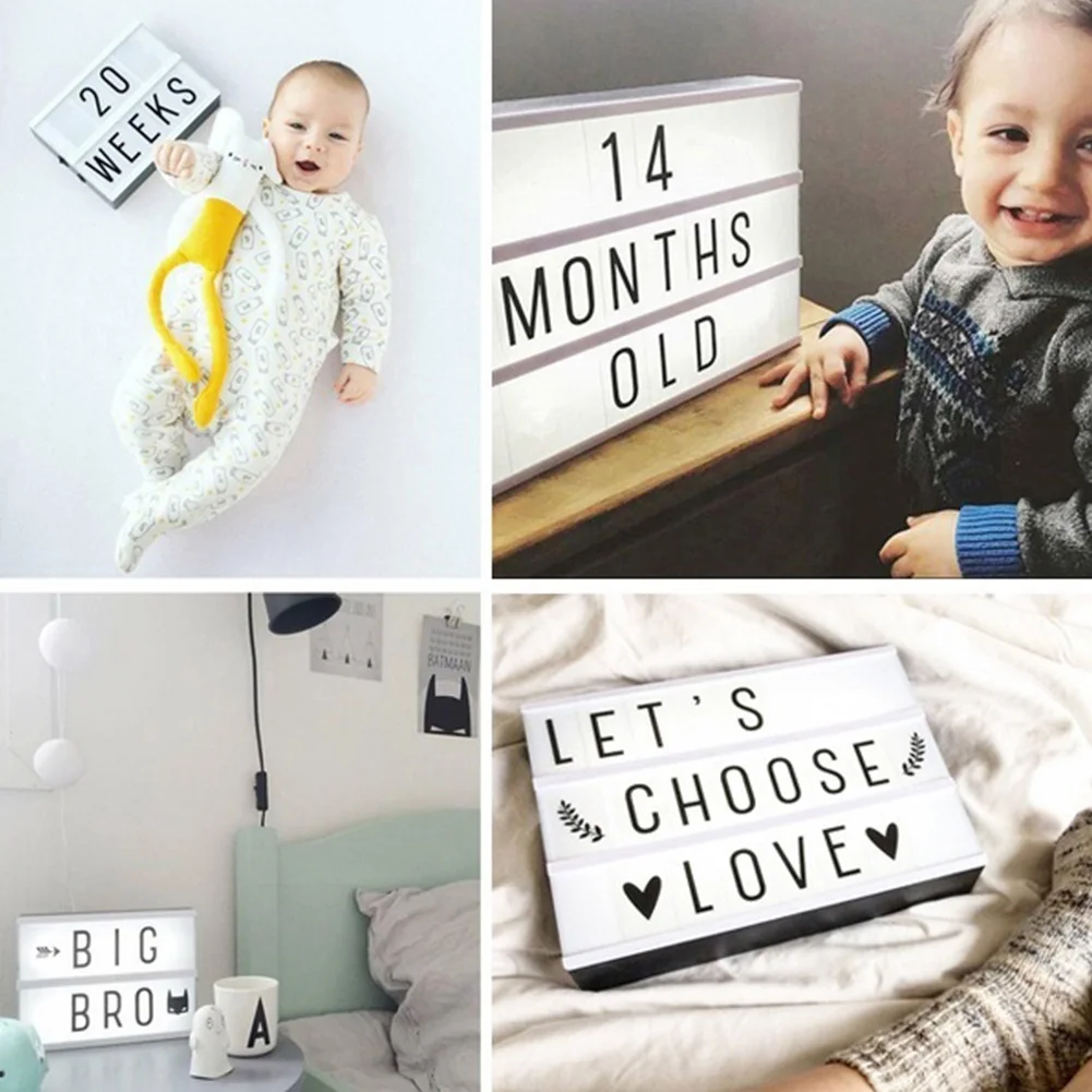 

Home Party Outdoor Wedding ABS Multipurpose DIY Letters Interior Decoration Gift USB Charging LED Light Box