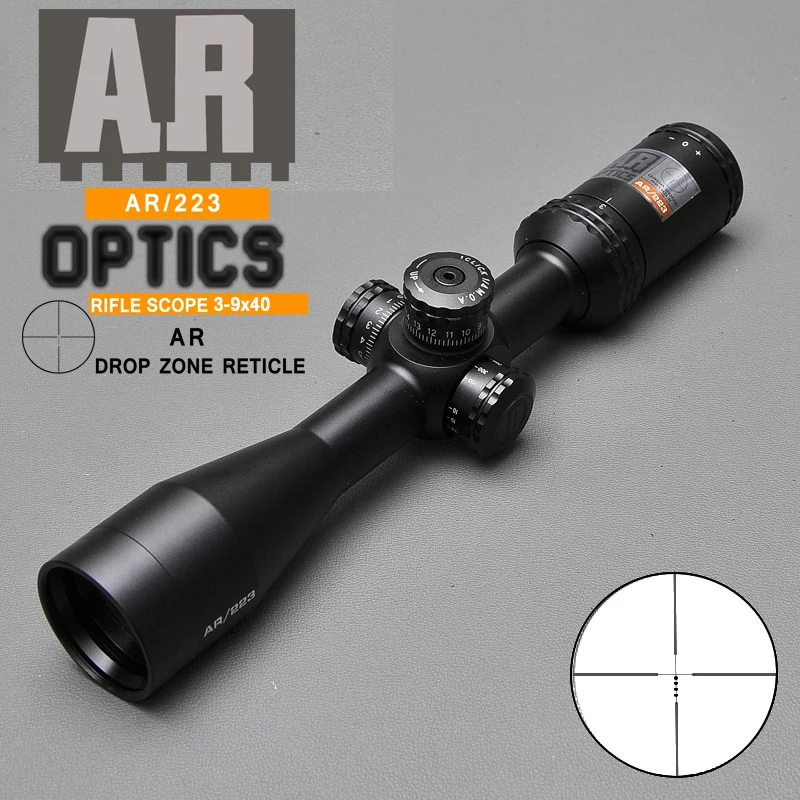 Охотничий прицел AR 3-9X40mm AR Drop Zone-223 тактический прицел с боковым параллаксом оптический прицел