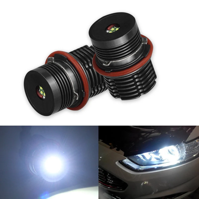 2 шт. 20 Вт 4 CREE светодиодный чипы/Bridgelux ангельские глазки белый для BMW E65 E87E39 E53 E63 E64 E60