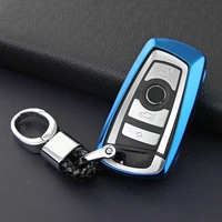for bmw 1 2 3 4 5 6 7 series x3 x4 f20 f22 f25 f26 f30 f31 f34 f36 f10 f12 car key fob chain ring cover case accessories blue