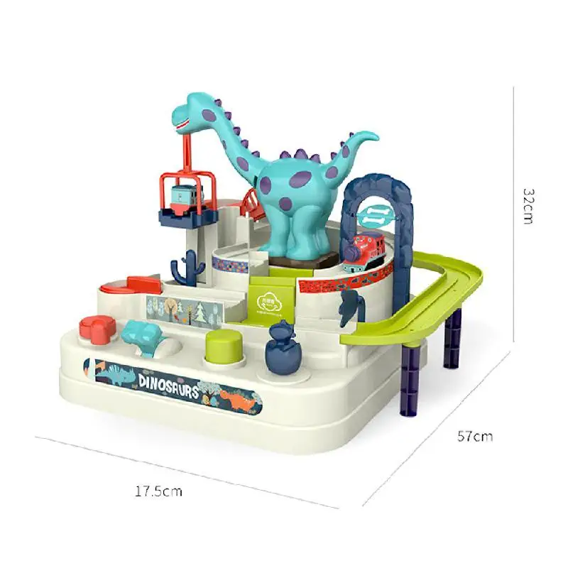 

Dinosaur Adventure Inertial Rail Car Race Adventure Parking Lot Game Birthday Gift Christmas Gift Children Toy Breakthrough Game