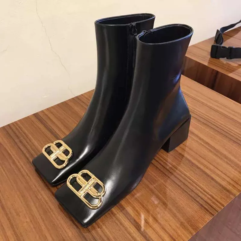 Женские ботильоны martin из искусственной кожи с квадратным носком теплая зимняя