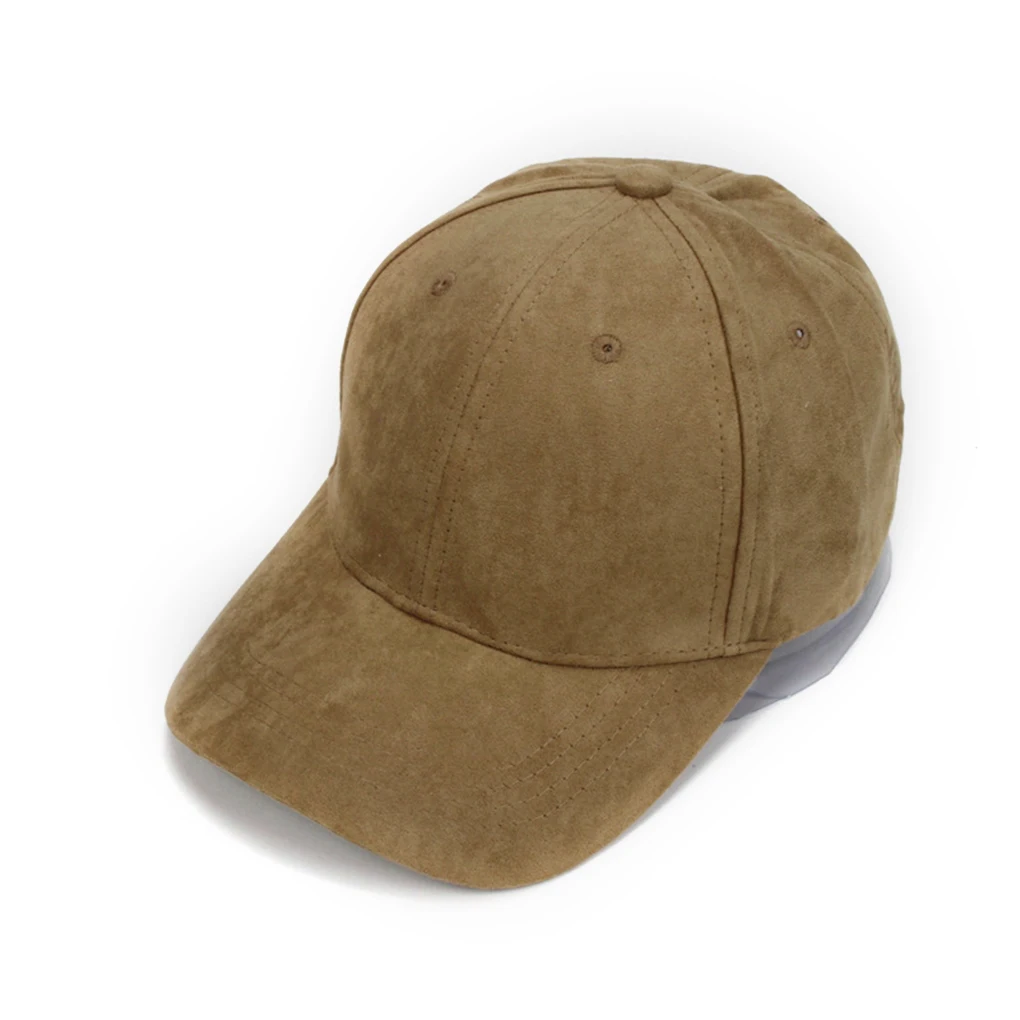 

NEW Adjustable Unisex Suede Baseball Cap Curved Brim Hat Solid Color Outdoor Sports Hat Winter Hat Cap