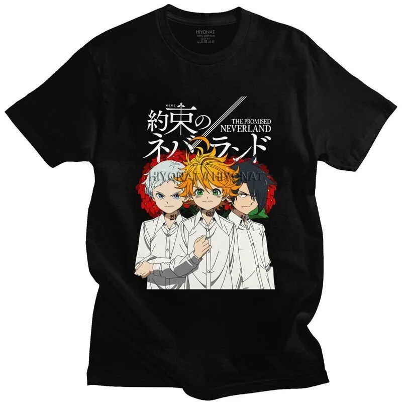 

Обещанный Neverland футболка Для мужчин с короткими рукавами Yakusoku без Neverland эмма норман Ray футболки с принтом хлопковая футболка манга