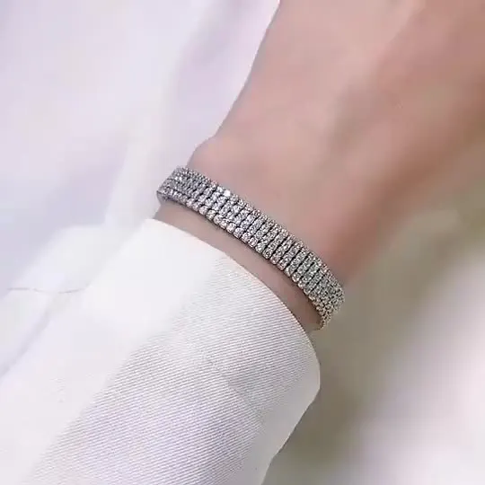 

Браслет из серебра 925 пробы с фианитами, 5 А