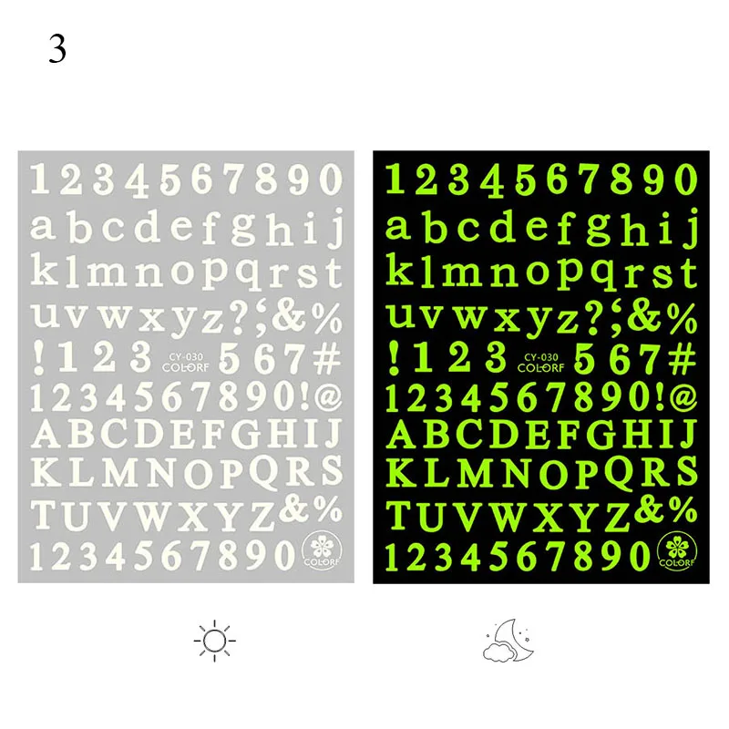 

3D Luminous Nail Stickers For Nails Art Flame Butterfly Star Moon Summer Design Glow in The Dark Sliders Manicure Decorations