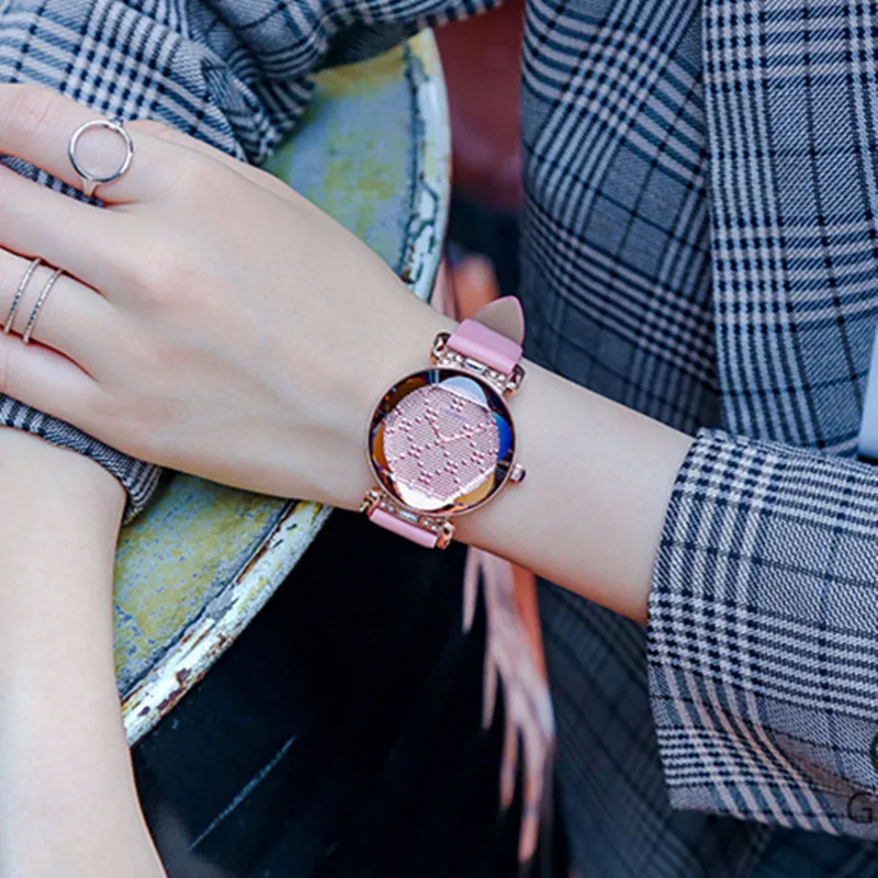 

Women Watches Luxury Crystal Quartz Wrist Watch Women Simple Leather Wristwatch Women Classic Waterproof For Ladies Female Clock