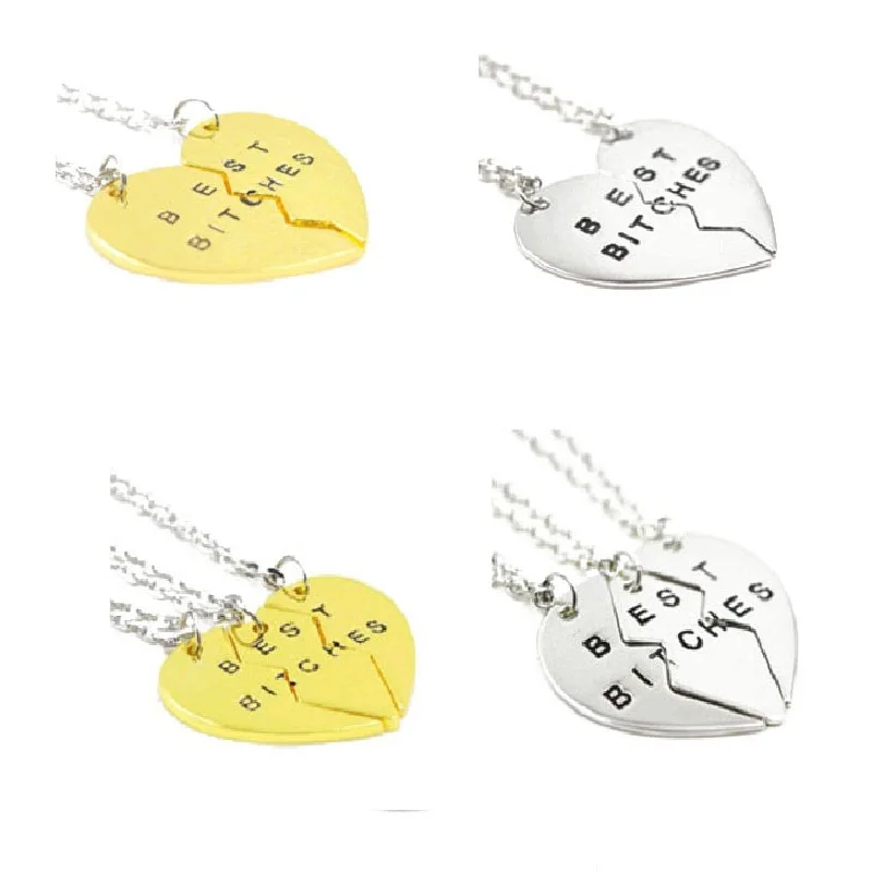 XEDZ Новое модное ожерелье с подвеской в виде разбитого сердца 2 шт./компл. лучшие