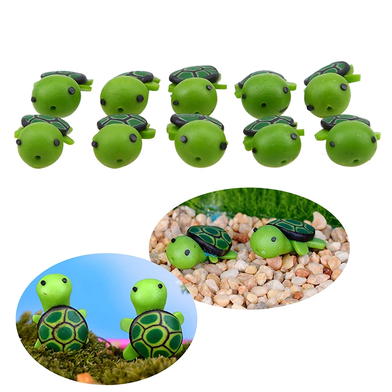 

10piece Miniature Decoration Rabbit Turtle Cow Mushroom PenguinAnimal Figurine Resin Craft Mini Garden Ornament Decor
