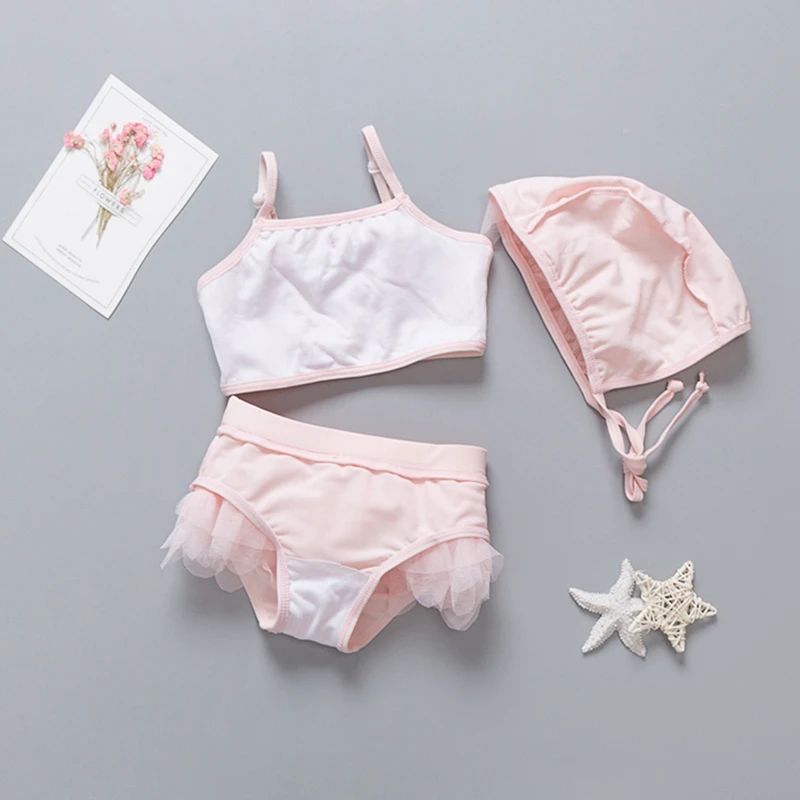 Children's Swimwear Girls Swimsuit Baby Bikini Tankini 2023 New Summer Two Pieces Separate Lace Bathing Suit Girl Beach Wear